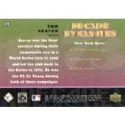 2001 Upper Deck Decade 197's Dynasties Tom Seaver #D9