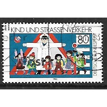 GERMANY 1983 80pf CHILDRENS AND ROAD TRAFFIC SG 2031 FINE USED