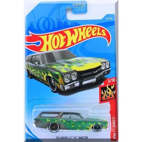 Hot Wheels - '70 Chevelle SS Wagon: HW Flames #3/10 - #56/250 (2019) *Dark Gray*