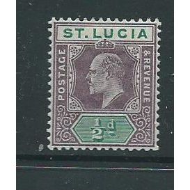 st.lucia stamps edward v11 sg58 hm sg 58