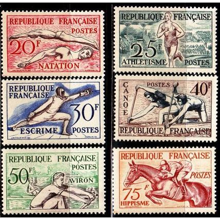 FRANKREICH FRANCE [1953] MiNr 0978-83 ( */mh ) Olympiade