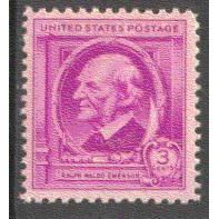 861 3c Ralph Emerson Fine MNH Q7384
