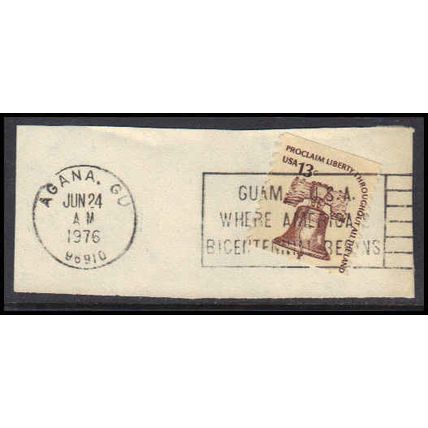 Used 1618 13c Liberty Bell Agans, Guam E0553