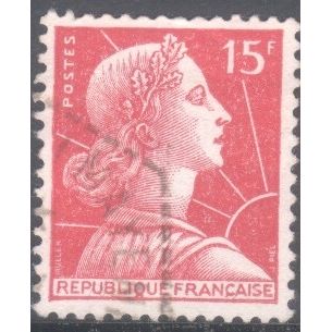 France 1955 - 15f carmine - "France" - used 9