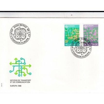 Switzerland 1988 Europa FDC Bern special Cancel unaddressed VGC