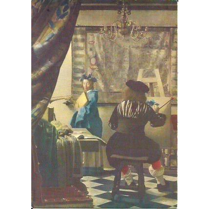 Art JAN VERMEER The Artist's Studio Postcard (Medici 2126)