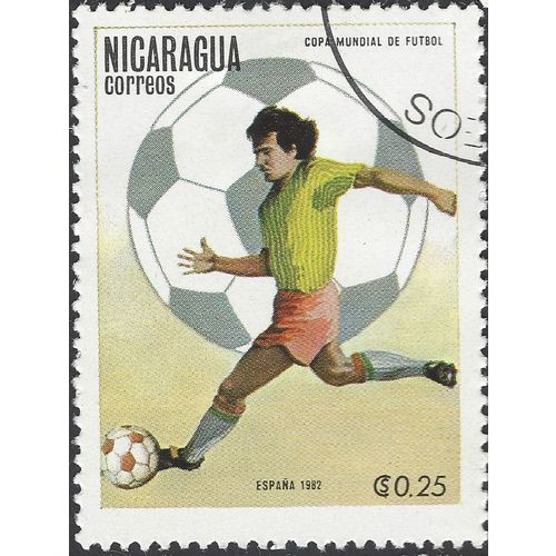 NICARAGUA, FOOTBALL, World Cup, light brown 1982, $0.25