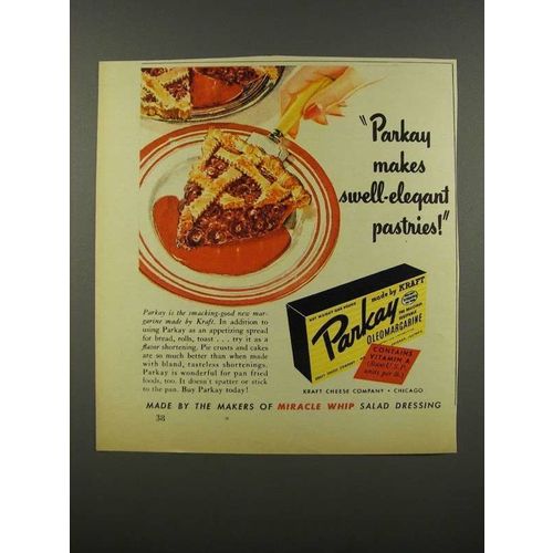 1940 Kraft Parkay Oleomargarine Ad - Pastries