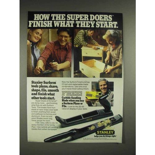 1981 Stanley Surform Plane Ad - The Super Doers