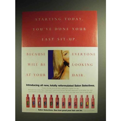1998 Salon Selectives Shampoo, Conditioner Ad