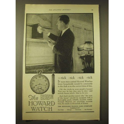 1924 Howard Watch Ad - tick -tick -tick -tick