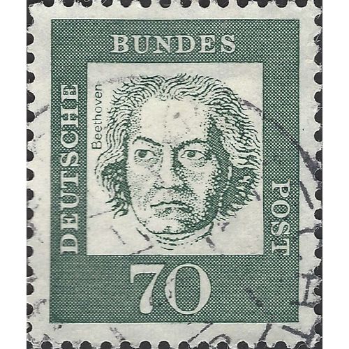 GERMANY, Ludwig van Beethoven, 1770-1827, grey-green 1962, 70pf