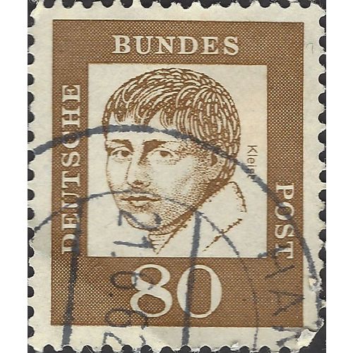 GERMANY, Heinrich von Kleist, 1777-1811, brown 1962, 80pf