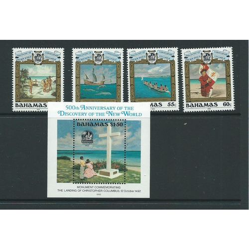 bahamas stamp sg933 columbus anniversary sg 933 sgms 937 mnh