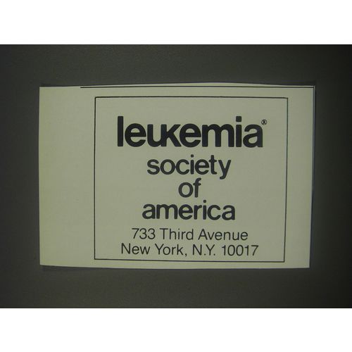 1991 Leukemia Society of America Advertisement