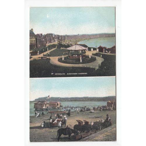 Old Multiview of Weymouth Postcard Dorset B & R Series