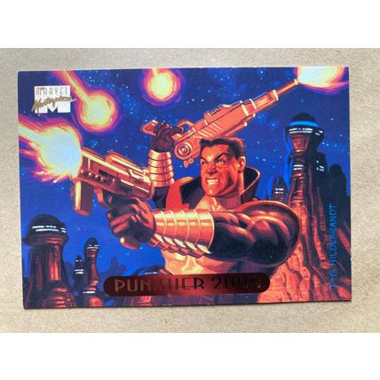 Marvel Masterpieces 1994 Base trading Card # 95 Punisher 2099 (B) Fleer
