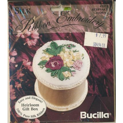 Silk Ribbon Embroidery Kit, Keepsake Floral