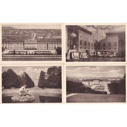 Wien Schrobrunn Palace Schlob 4x Austria Antique Postcard s