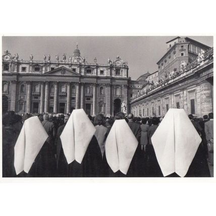 Place Saint Pierre ANA Paris Rome Procession 1960s Michelangelo Durazzo Postcard