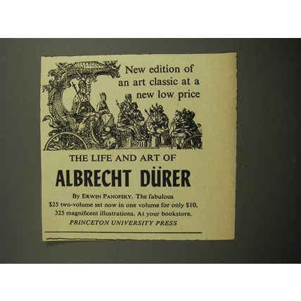 1955 Princeton University Press Book Advertisement - Life and Art Albrecht Durer