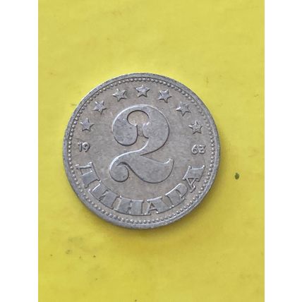 Umlaufmünze Jugoslawien 2 Dinar 1963