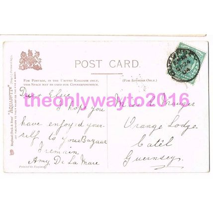St Mary the Virgin, Aldermanbury , London, Tuck Aquarette, 1904, Postcard