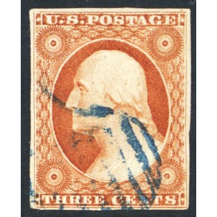 10A, Used 3¢ VF - Four Full Margins - Stuart Katz