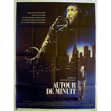 'ROUND MIDNIGHT 1986 Dexter Gordon François Cluzet JAZZ FRENCH POSTER