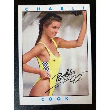 Portfolio '92 International Swimsuit Base trading card # 6 Charli Cook (A)