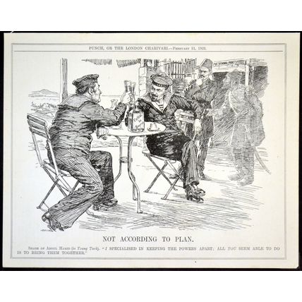 NOT ACCORDING TO PLAN 1923 John Bernard Partridge PUNCH CARTOON PAGE