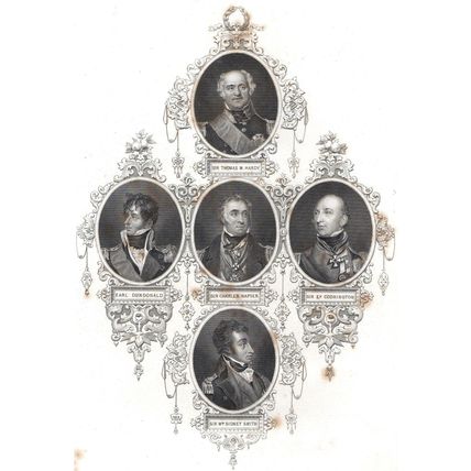 PORTRAITS FROM ANCIENT COINS 1850 Thomas Hardy ANTIQUE ENGRAVING #7