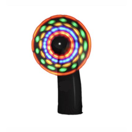 Portable Light Up Mini Cooling Fan with Black Handle Battery Operated for Hot...