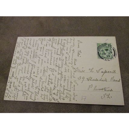 1915 fr REX Greeting Postcard - Pansy Flowers