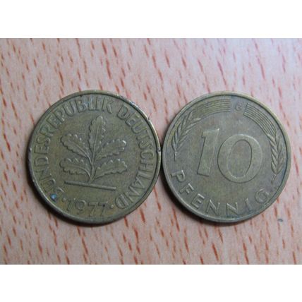 1977g 10 Pfennig Germany Coin