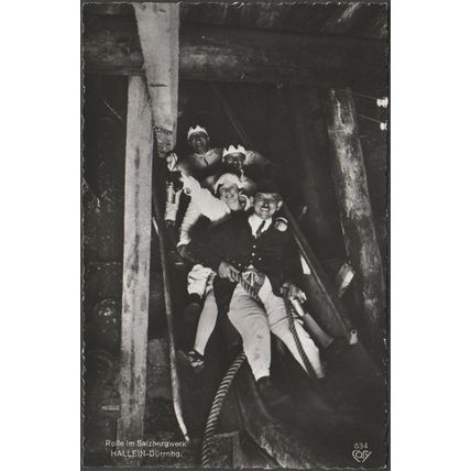 Rolle im Salzbergwerk, Hallein-Dürrnberg, c.1930s - Cosy-Verlag Foto-AK
