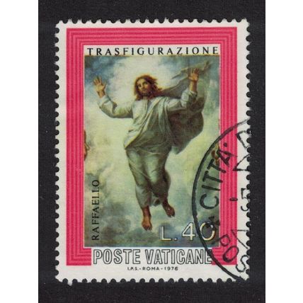 Vatican Raphael 'Christ Transfigured' Painting 1976 Canc SG#660