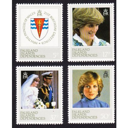 Falkland Is. Dep. Diana Princess of Wales 21st Birthday 4v 1982 MNH SG#108-111