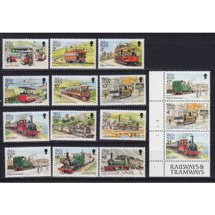 ENGLAND GREAT BRITAIN [Isle of Man] MiNr 0351-62 ( **/mnh ) Eisenbahn
