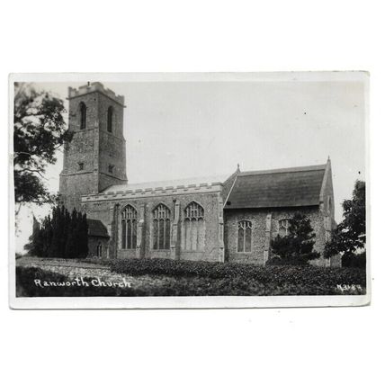 Ranworth Church, Norfolk Broads, RP Postcard.