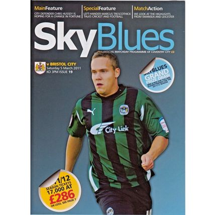 COVENTRY CITY v BRISTOL CITY CHAMPIONSHIP 2011