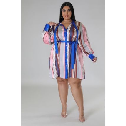 Long Sleeves Non-stretch Dress