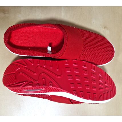 WOMENS RED SPORT SLIPPERS CASUAL SHOES JOGGING GYM TRAINERS SIze 40 UK7