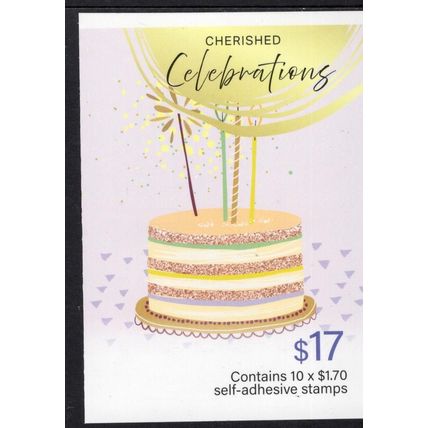 2025 CHERISHED CELEBRATIONS, CAKE, MNH BLOCK OF 4 SELF-ADHESIVES STAMPS.