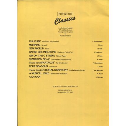 Pop Go The Classics Music Paperback