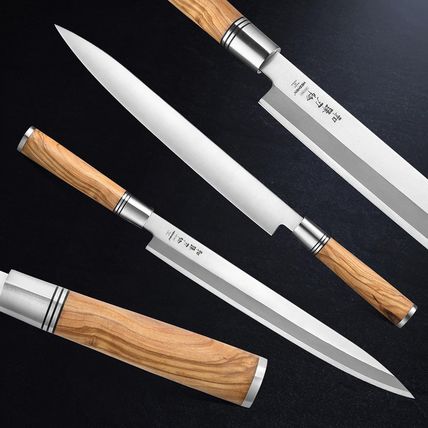HEZHEN 300Mm Sashimi Knife,Forged Steel Sushi Yanagiba Knife, Sushi Slicing, Woo