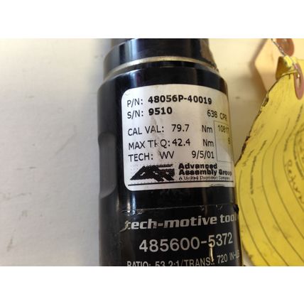 ADVANCED ASSEMBLY 48056P-40019 STRAIGHT NUTRUNNER,79.7 Cal,3/8" DRIVE 638 CPR,BB