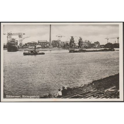 Riviergezicht, Slikkerveer, 1948 - Put Foto Briefkaart