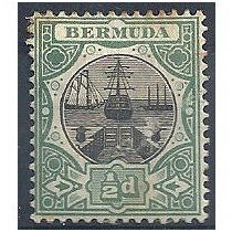 Bermuda 1906 SG35 1/2d Black & Green Mounted Mint (light toning).