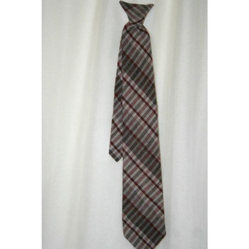 Mens Vintage 1970 Striped Clipper Clip on Tie